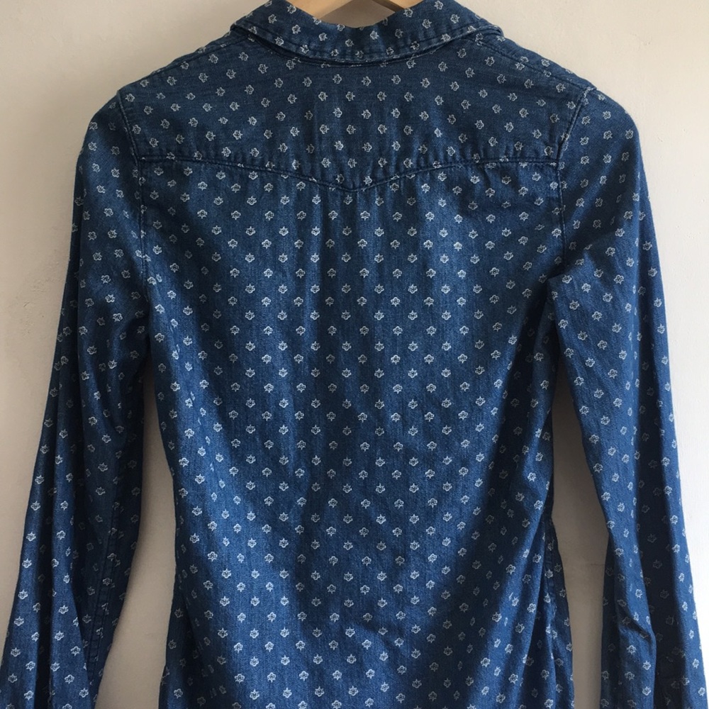 Patterned Denim Button Down - Picture 9 of 10